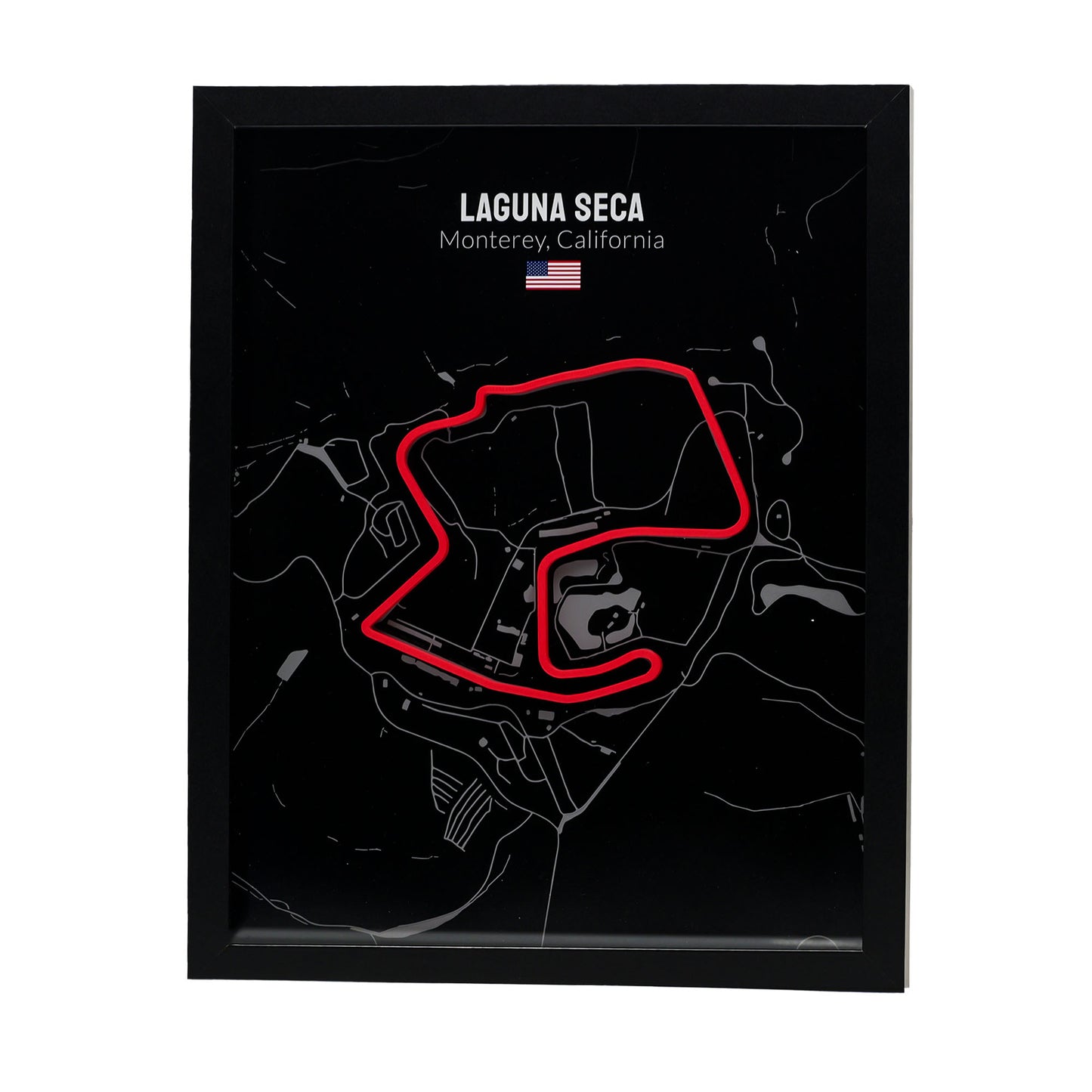 Laguna Seca - 11x14 Shadow Box - Black Background