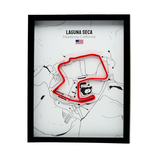 Laguna Seca - 11x14 Shadow Box - White Background